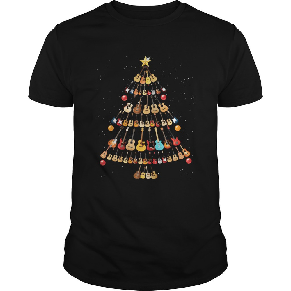 Guitar Lovers Christmas Tree Shirt